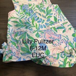 Lilly Pulitzer Floral Cotton Romper in Pink, Blue & Green